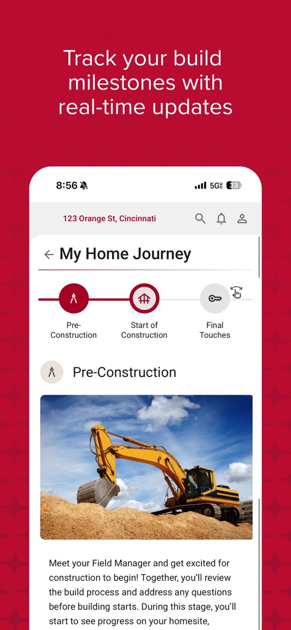 Fischer Homes app: Track your build milestones with real-time updates